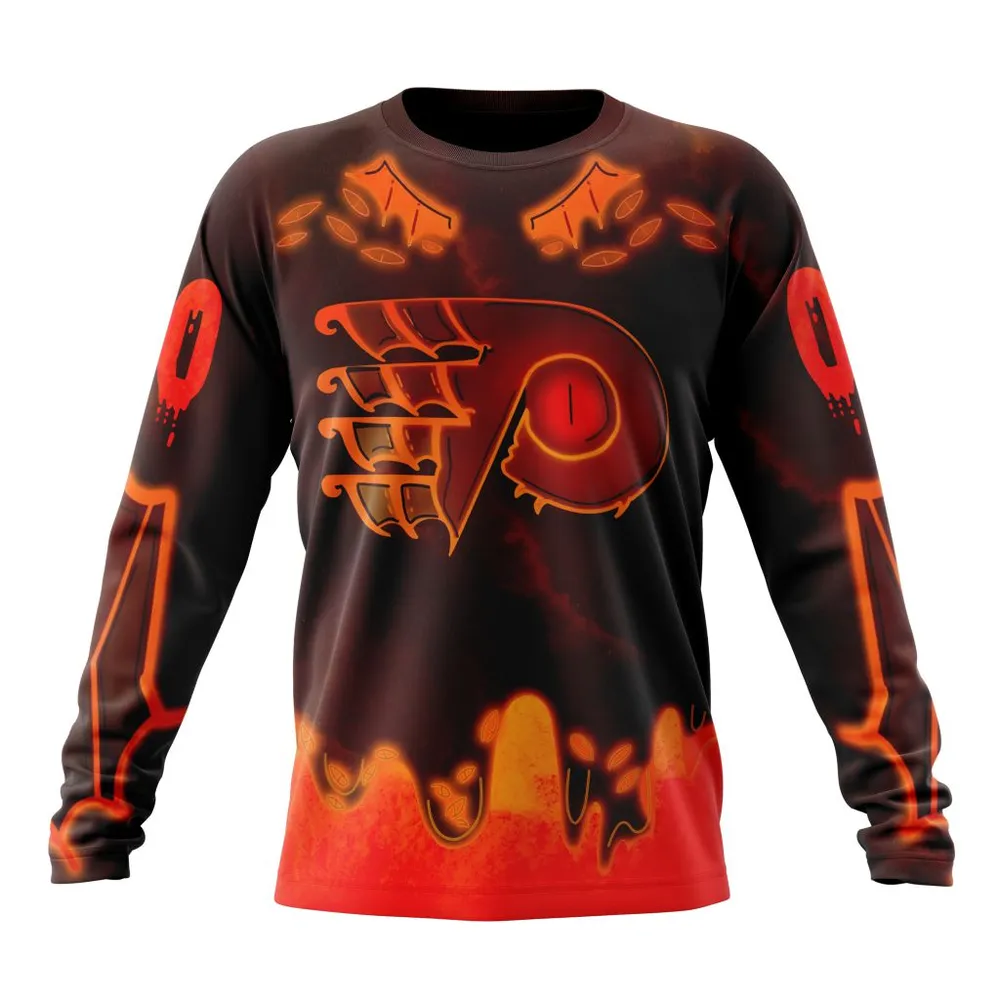 NHL Philadelphia Flyers | Specialized Jersey For Halloween Night Long Sleeved Sweatshirt 