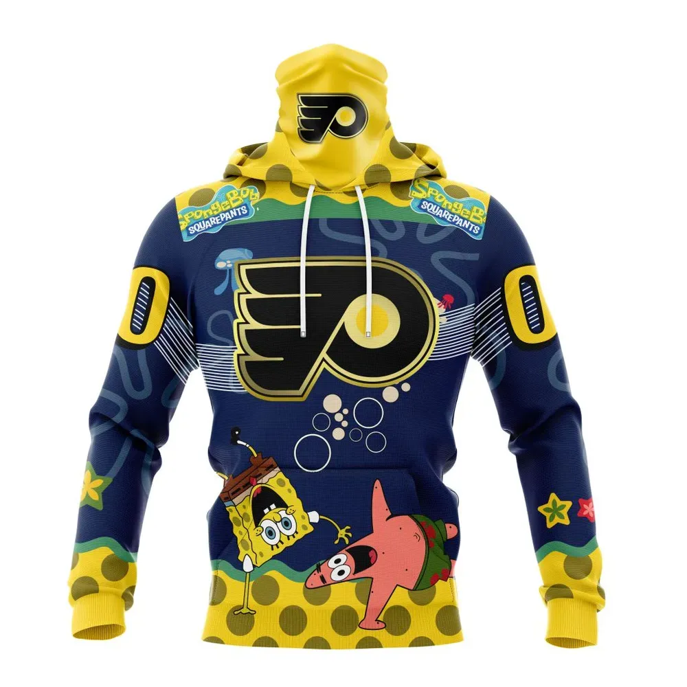 NHL Philadelphia Flyers | Specialized Jersey With Spongebob Mask Hoodie