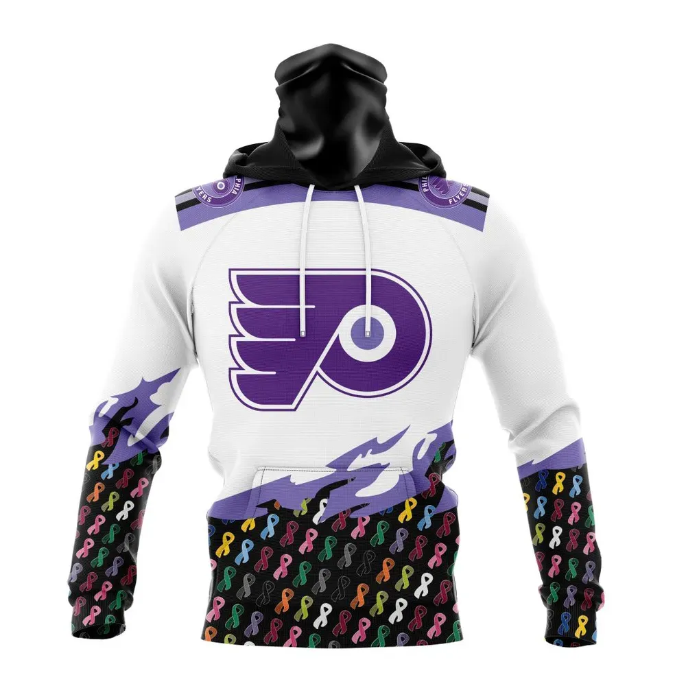 NHL Philadelphia Flyers | Specialized Kits In October We Stand Together We Can Beat Cancer Mask Hoodie