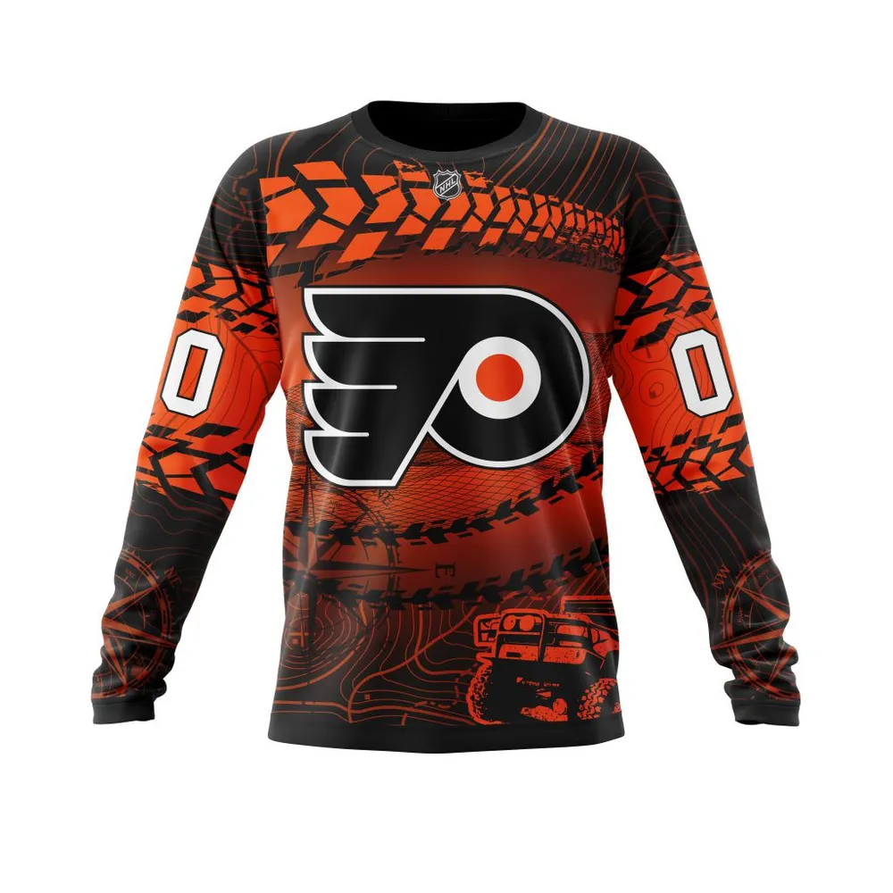 NHL Philadelphia Flyers | Specialized Off Road Style St2201 Long Sleeved Sweatshirt 