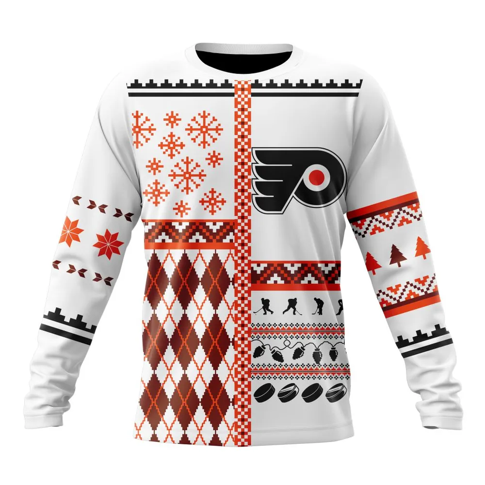 NHL Philadelphia Flyers | Specialized Unisex Christmas Is Coming V01 Long Sleeved Sweatshirt 