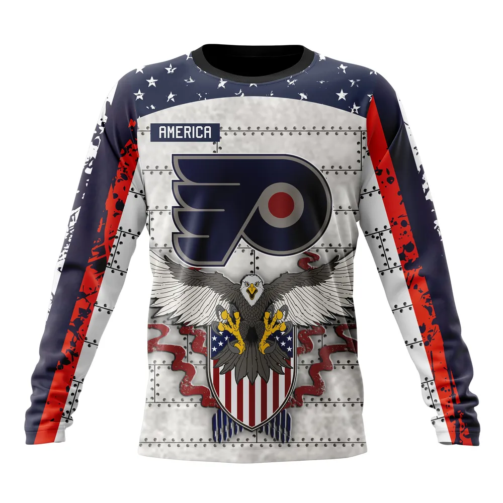 NHL Philadelphia Flyers | Specialized Unisex In Us Concepts V0222 Long Sleeved Sweatshirt 