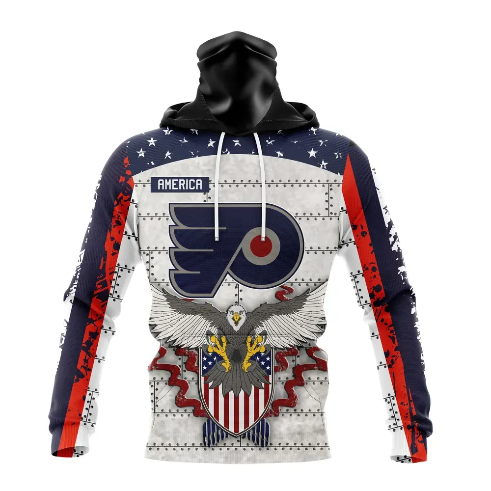 NHL Philadelphia Flyers | Specialized Unisex In Us Concepts V0222 Mask Hoodie