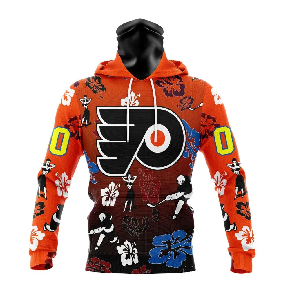 NHL Philadelphia Flyers X Hawaii Specialized Design For Hawaiia V0122 Mask Hoodie