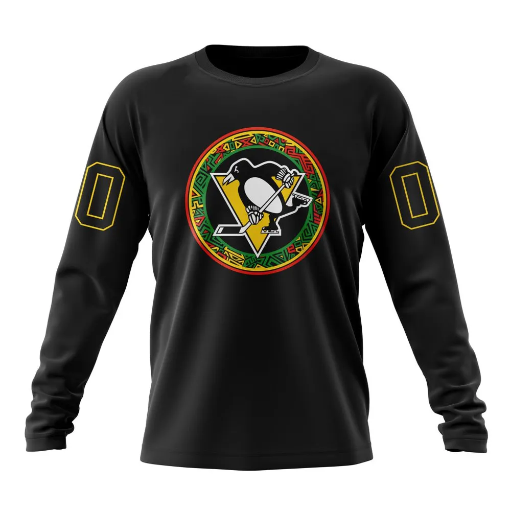 NHL Pittsburgh Penguins Black History Month 2023 Long Sleeved Sweatshirt 