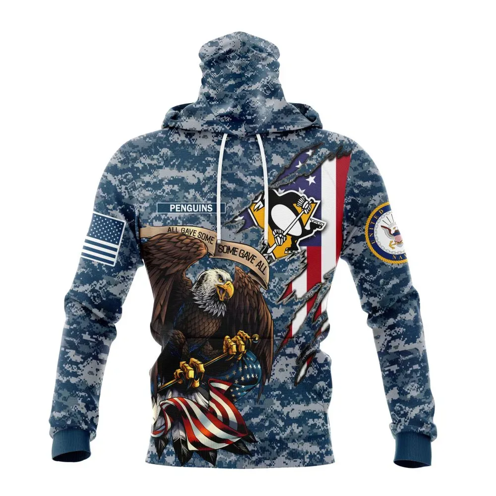 NHL Pittsburgh Penguins Honor Us Navy Veterans St2202 Mask Hoodie