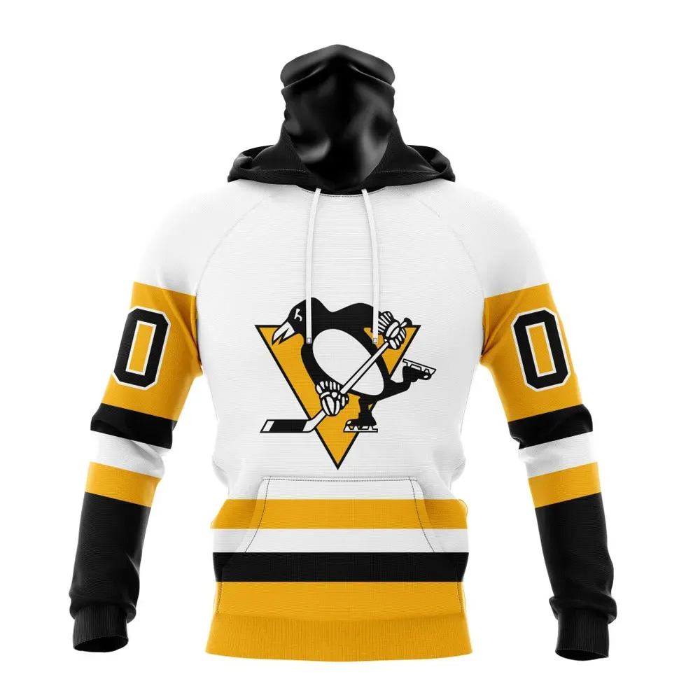 NHL Pittsburgh Penguins Personalized Away Kits Mask Hoodie