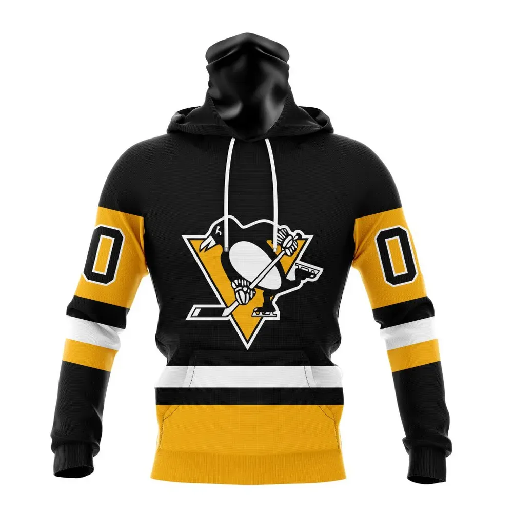 NHL Pittsburgh Penguins Personalized Home Kits Mask Hoodie