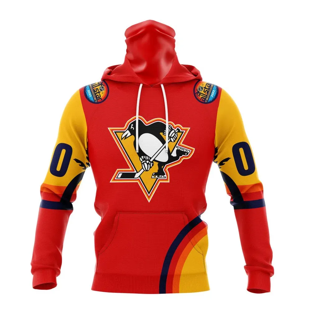 NHL Pittsburgh Penguins Special All-Star Game Design With Florida Sunset Mask Hoodie