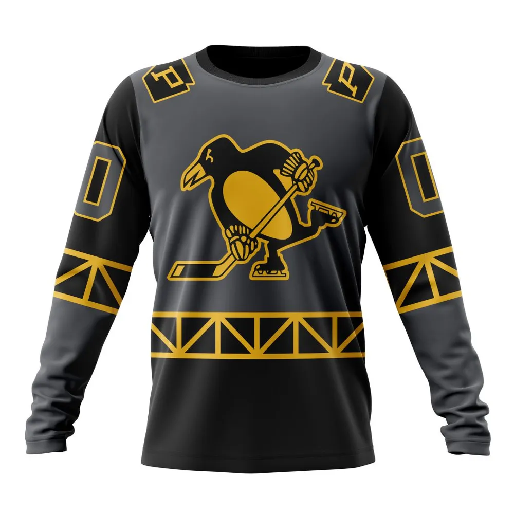 NHL Pittsburgh Penguins Special City Connect Design St2402 Long Sleeved Sweatshirt 