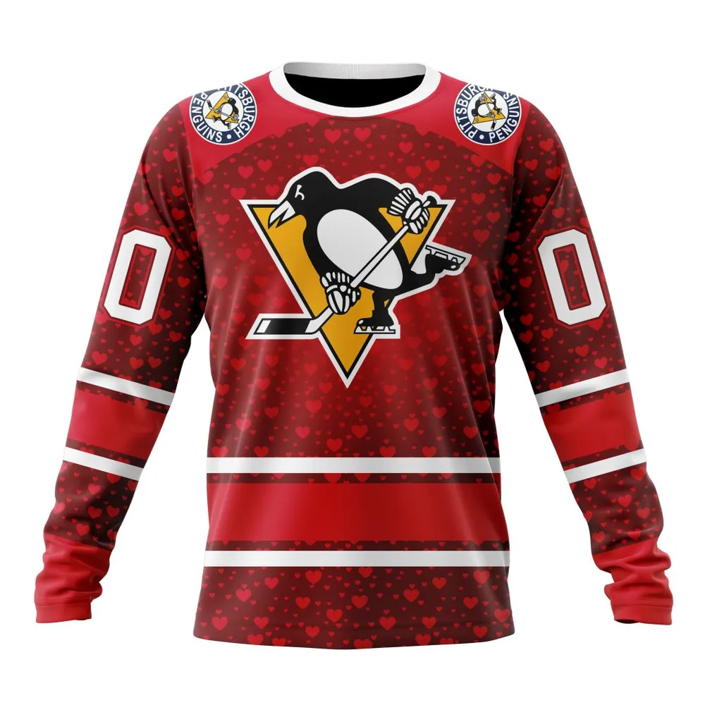 NHL Pittsburgh Penguins Special Gift For Valentines Day St2401 Long Sleeved Sweatshirt 