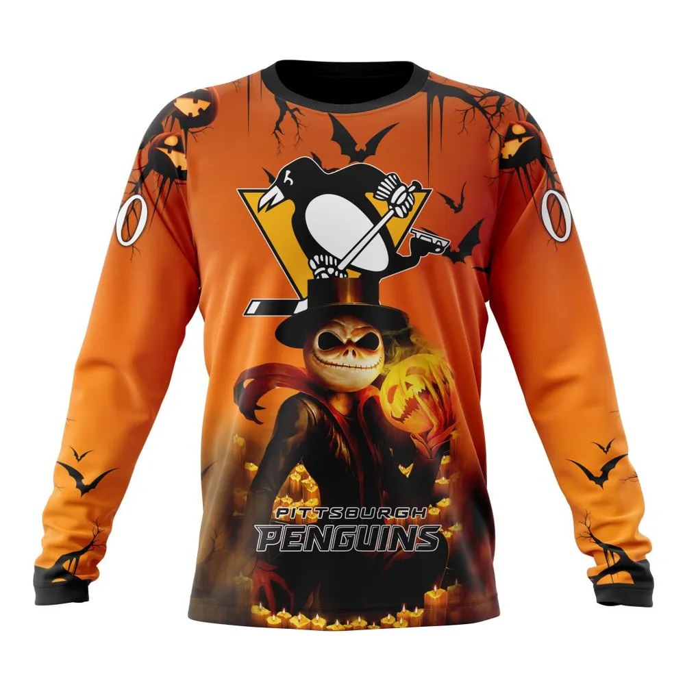 NHL Pittsburgh Penguins Special Halloween Concepts St2201 Long Sleeved Sweatshirt 