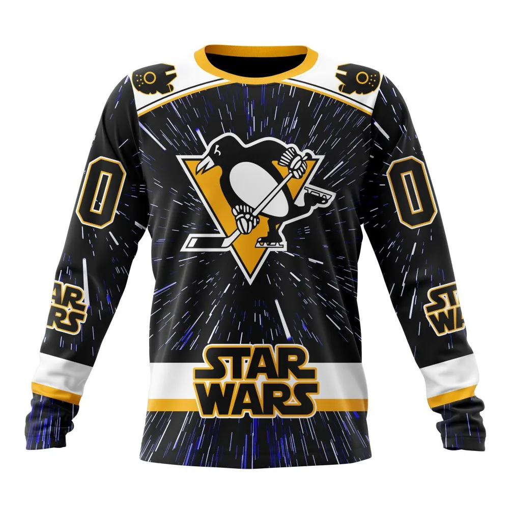 NHL Pittsburgh Penguins Special Star Wars Design St2303 Long Sleeved Sweatshirt 