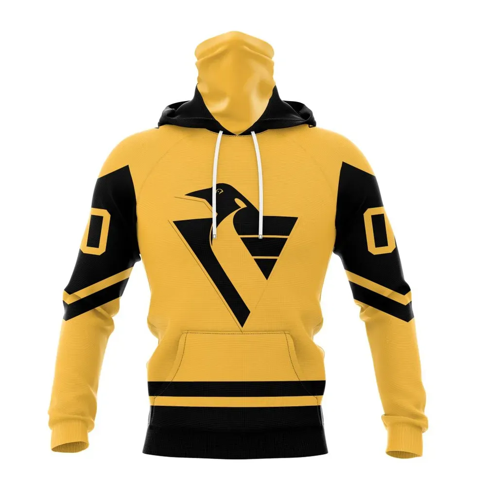 NHL Pittsburgh Penguins Special Two-Tone Design St2401 Mask Hoodie