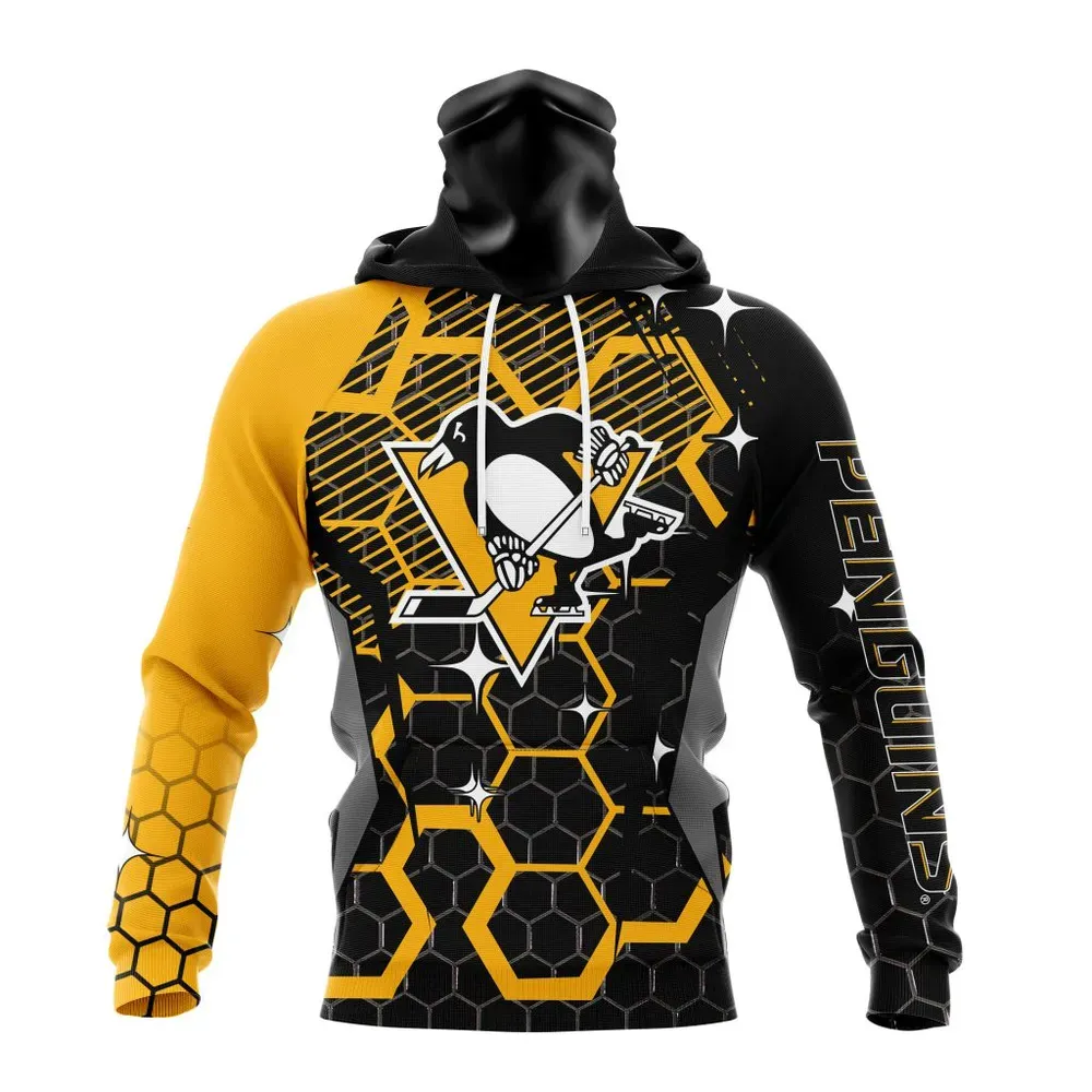 NHL Pittsburgh Penguins | Specialized Design With Motocross Syle V0222 Mask Hoodie