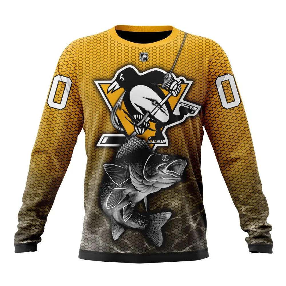 NHL Pittsburgh Penguins | Specialized Fishing Style St2201 Long Sleeved Sweatshirt 