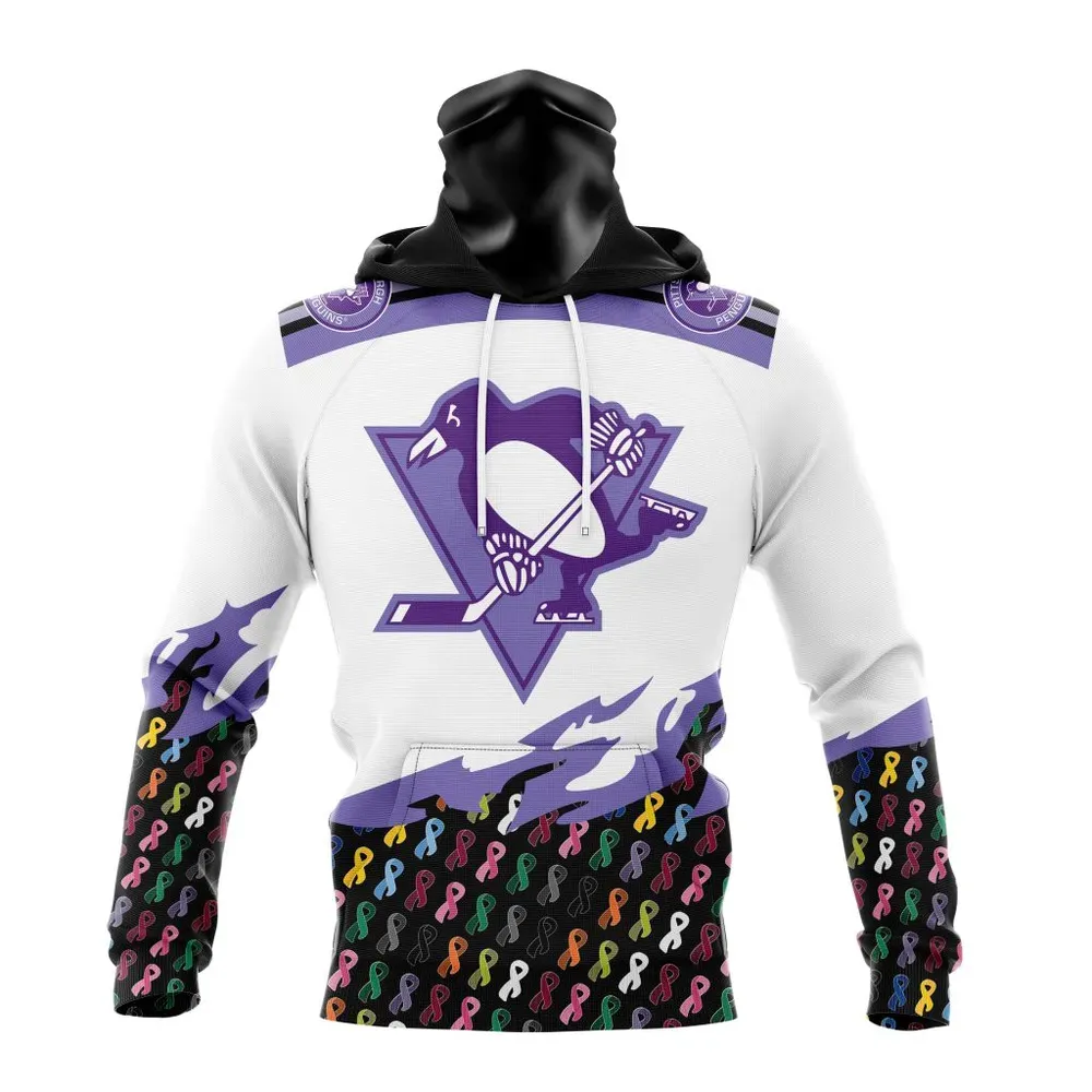 NHL Pittsburgh Penguins | Specialized Kits In October We Stand Together We Can Beat Cancer Mask Hoodie