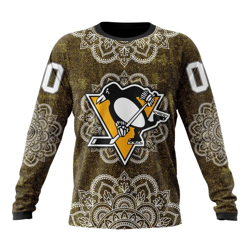 NHL Pittsburgh Penguins | Specialized Mandala Style St2201 Long Sleeved Sweatshirt 