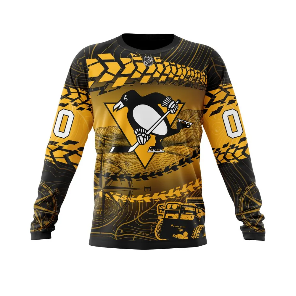 NHL Pittsburgh Penguins | Specialized Off Road Style St2201 Long Sleeved Sweatshirt 