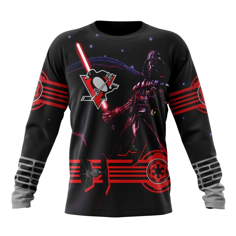 NHL Pittsburgh Penguins | Specialized Starwar Darth Vader Version Jersey Long Sleeved Sweatshirt 