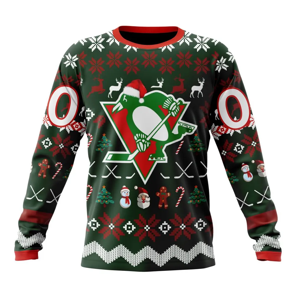 NHL Pittsburgh Penguins | Specialized Unisex Christmas Is Coming Long Sleeved Sweatshirt 