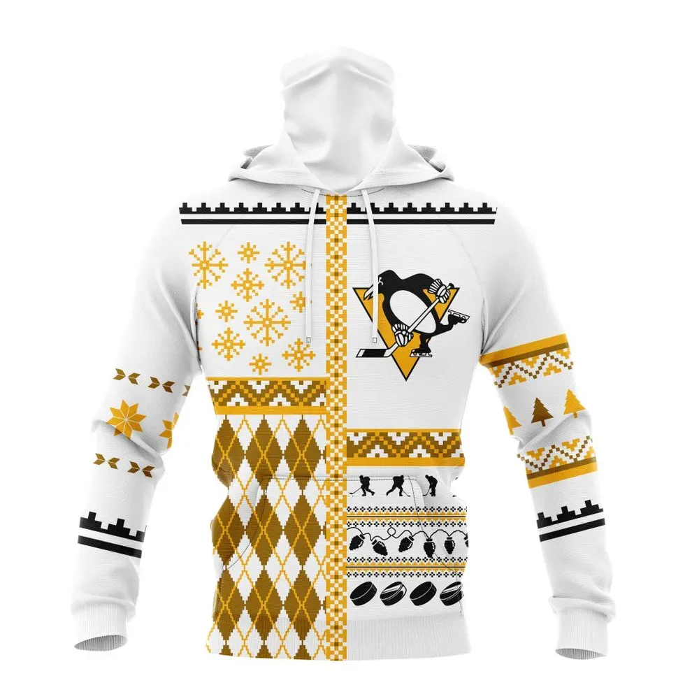 NHL Pittsburgh Penguins | Specialized Unisex Christmas Is Coming V01 Mask Hoodie