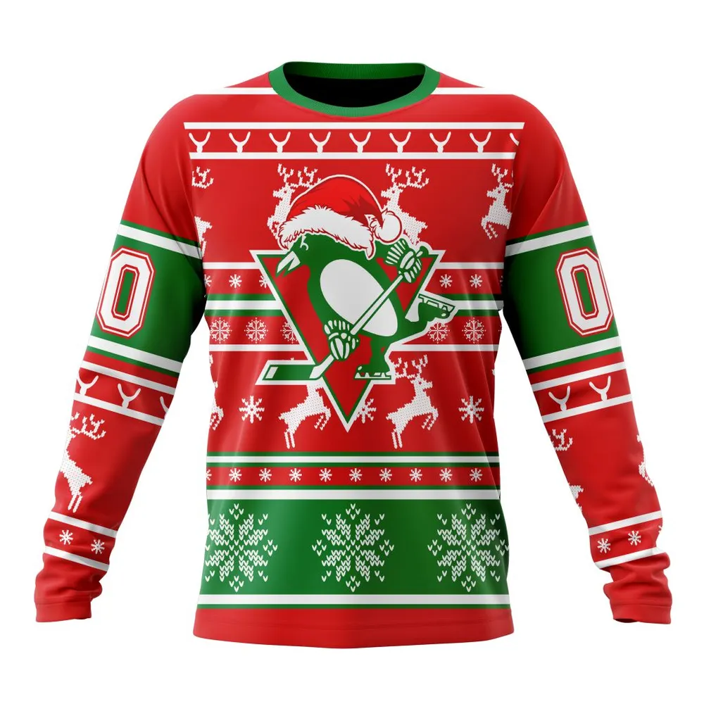 NHL Pittsburgh Penguins | Specialized Unisex Christmas Is Coming V02 Long Sleeved Sweatshirt 