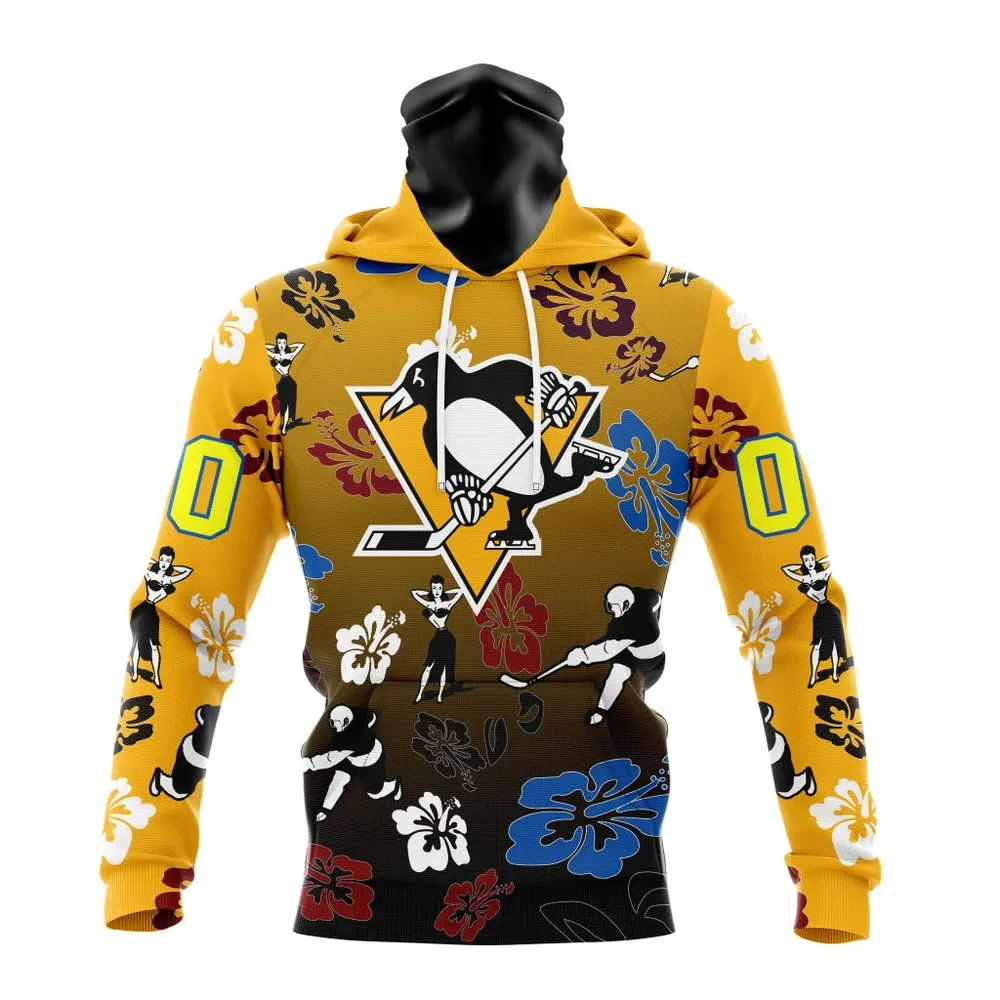 NHL Pittsburgh Penguins X Hawaii Specialized Design For Hawaiia V0122 Mask Hoodie