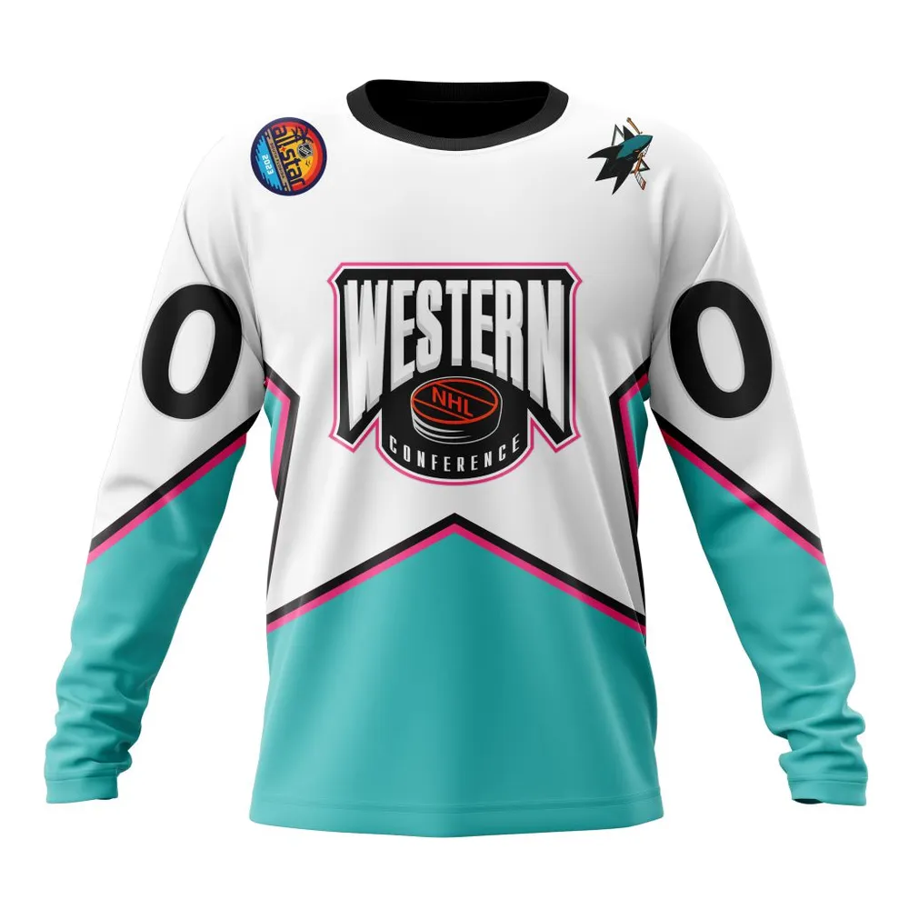 NHL San Jose Sharks All-Star Western Conference 2023 Long Sleeved Sweatshirt 