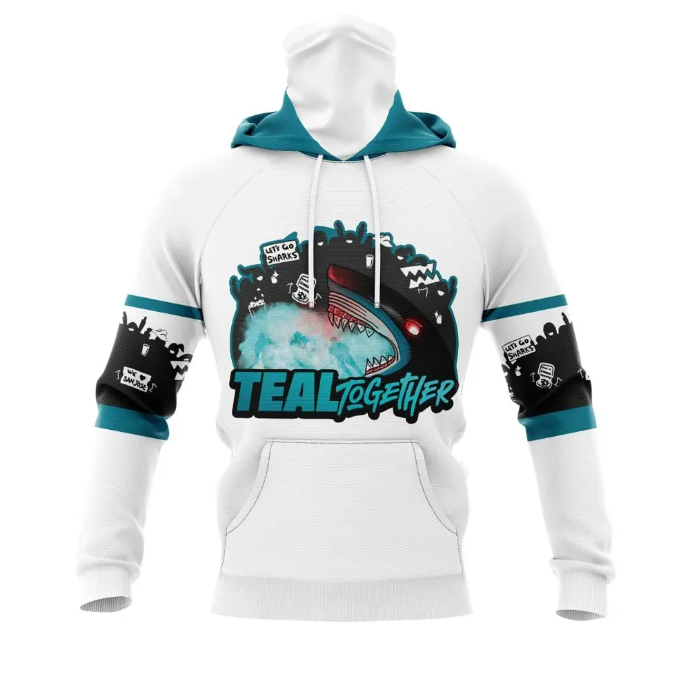 NHL San Jose Sharks Fan Appreciation Night White Mask Hoodie