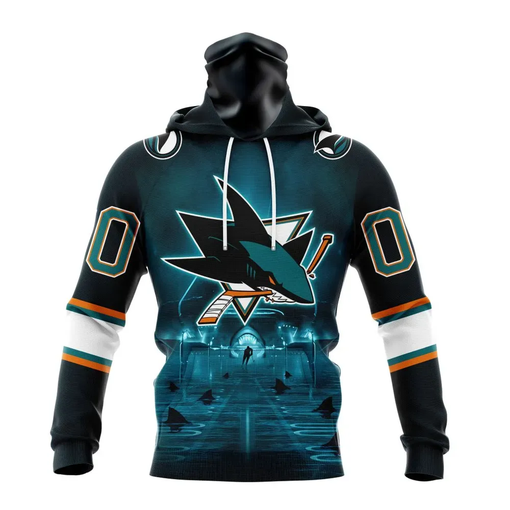 NHL San Jose Sharks Spcial Design St2301 Mask Hoodie