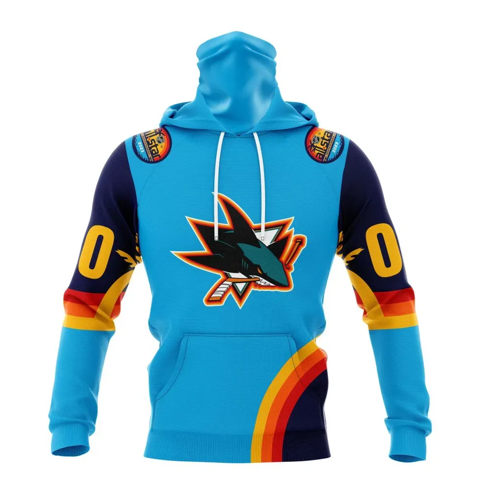 NHL San Jose Sharks Special All-Star Game Design With Atlantic Ocean Mask Hoodie