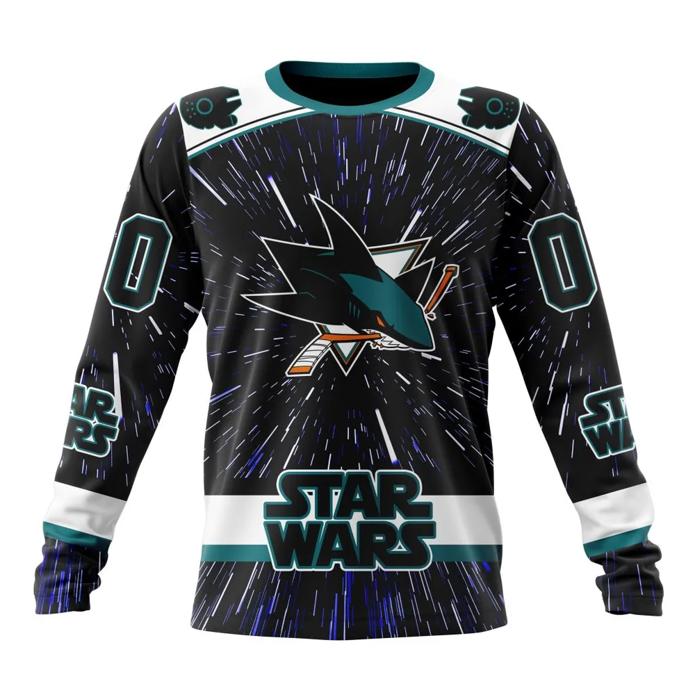 NHL San Jose Sharks Special Star Wars Design St2303 Long Sleeved Sweatshirt 