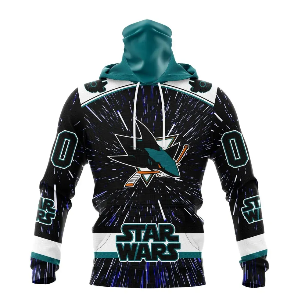 NHL San Jose Sharks Special Star Wars Design St2303 Mask Hoodie