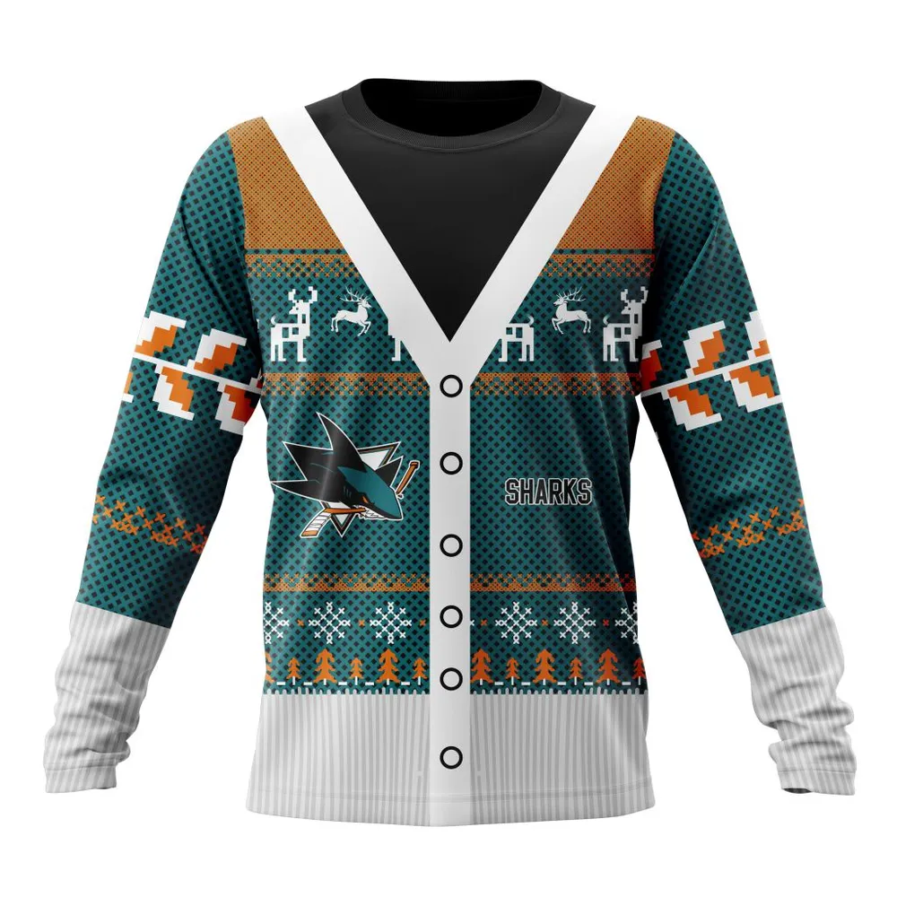 NHL San Jose Sharks | Specialized Chrismas Season Long Sleeved Sweatshirt 