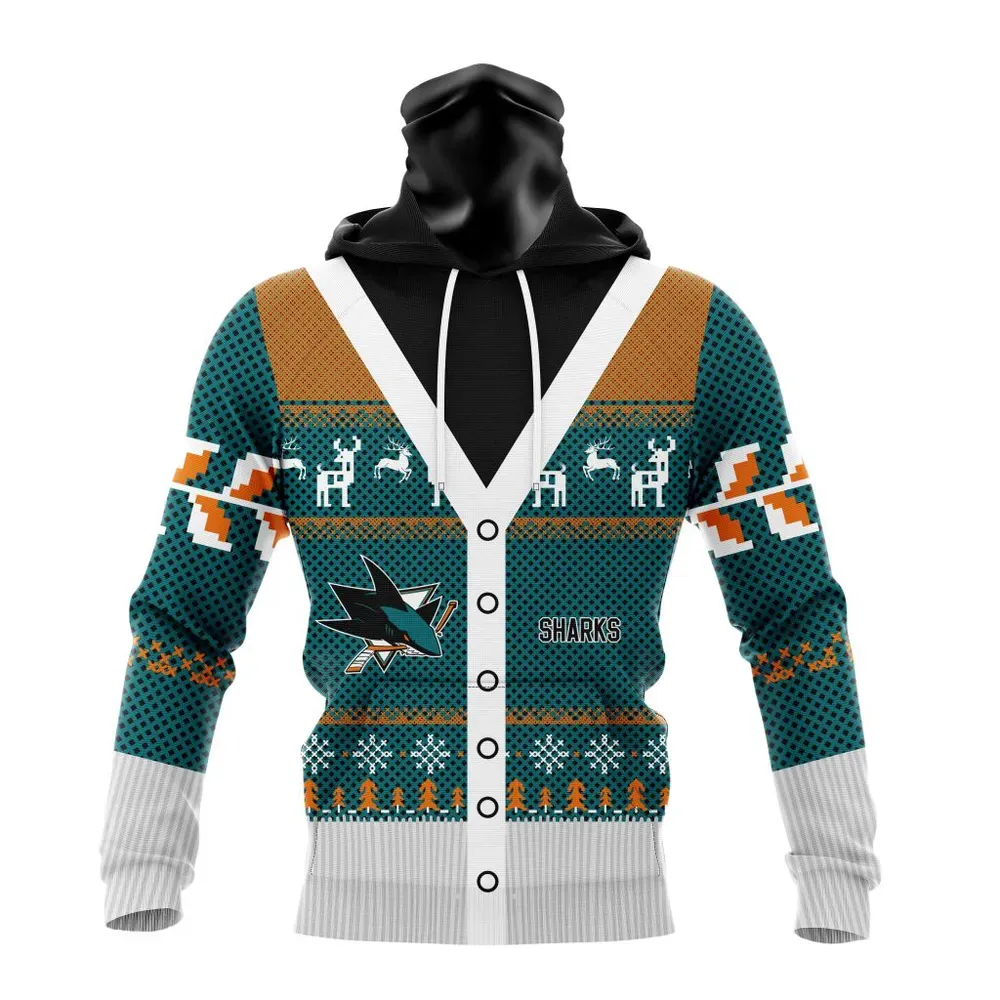 NHL San Jose Sharks | Specialized Chrismas Season Mask Hoodie