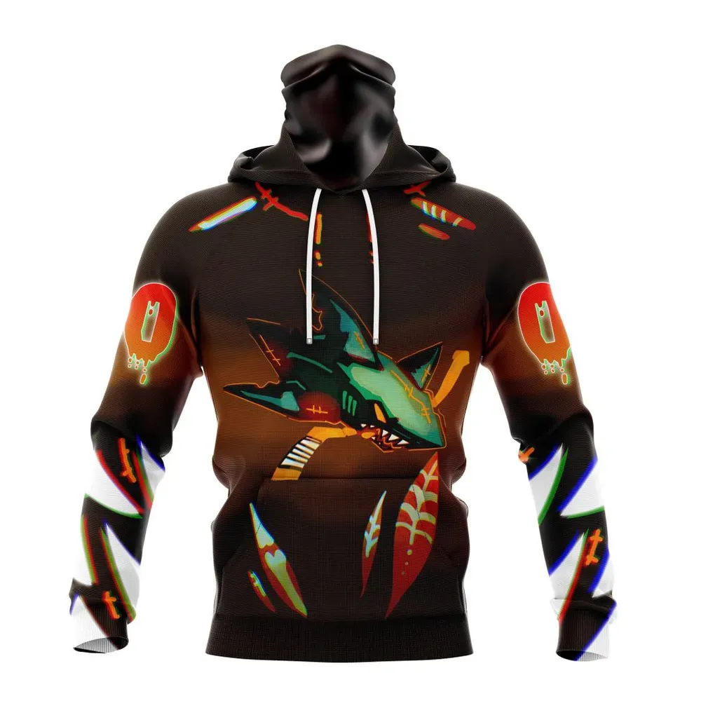 NHL San Jose Sharks | Specialized Jersey For Halloween Night Mask Hoodie