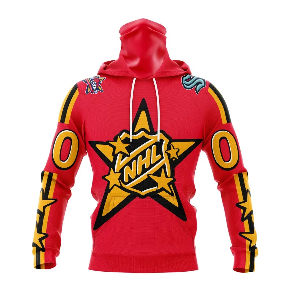 NHL Seattle Kraken Personalized 2024 NHL All-Star Game Mask Hoodie