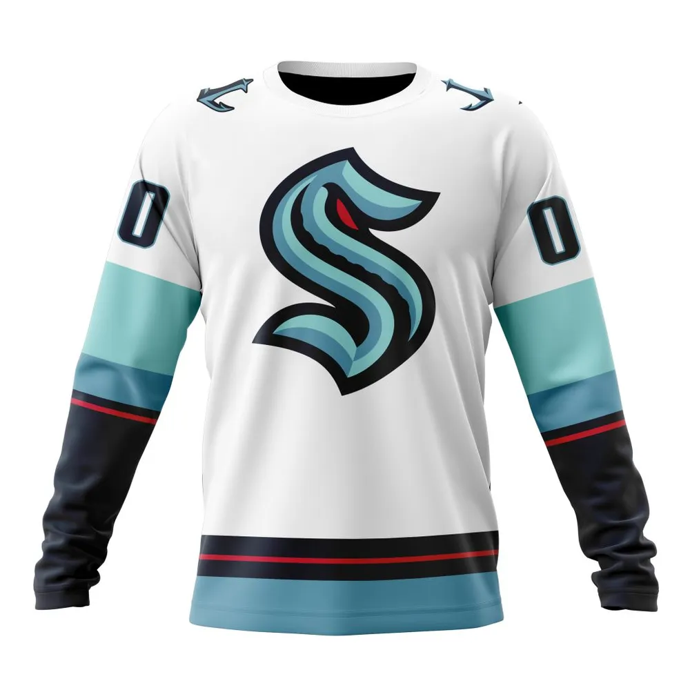 NHL Seattle Kraken Personalized Away Kits Long Sleeved Sweatshirt 