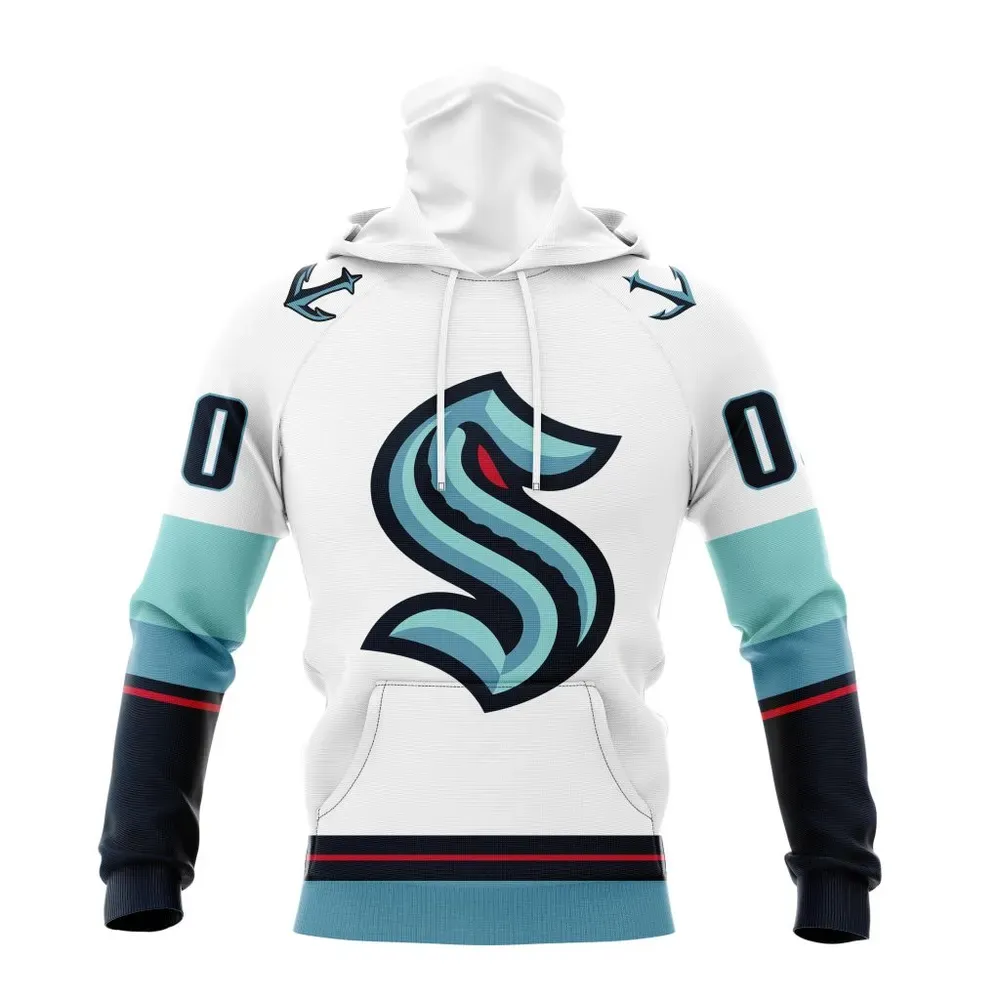 NHL Seattle Kraken Personalized Away Kits Mask Hoodie