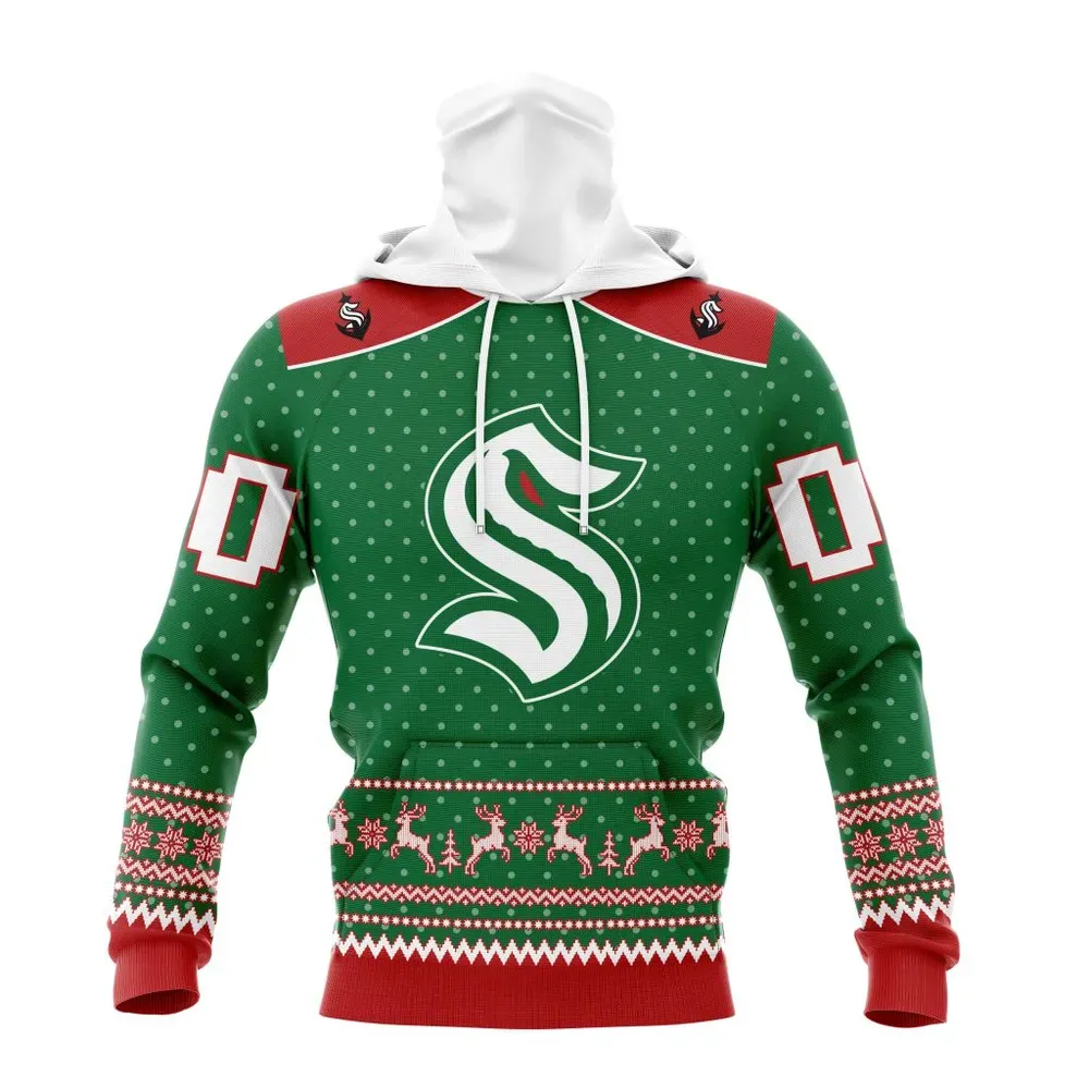 NHL Seattle Kraken Special Christmas Apparel St2201 Mask Hoodie