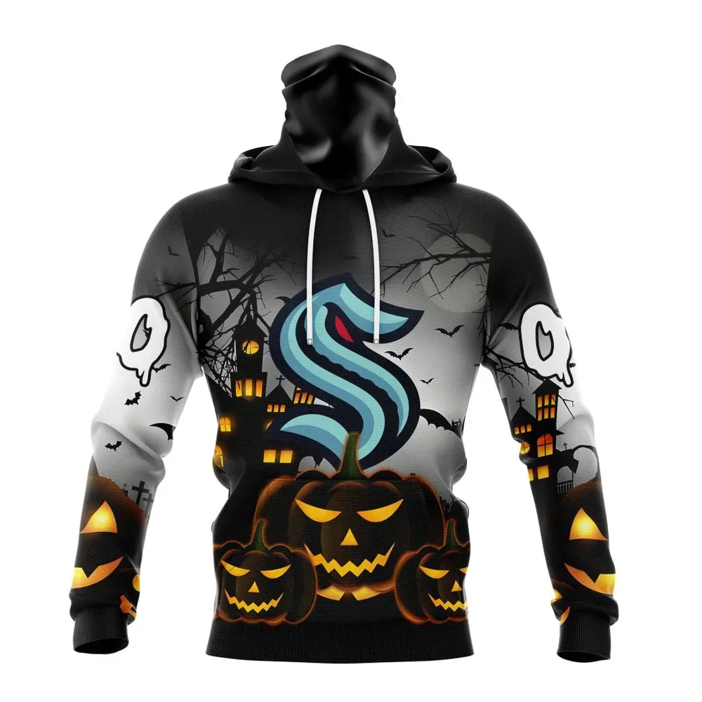 NHL Seattle Kraken Special Design For Halloween St2302 Mask Hoodie