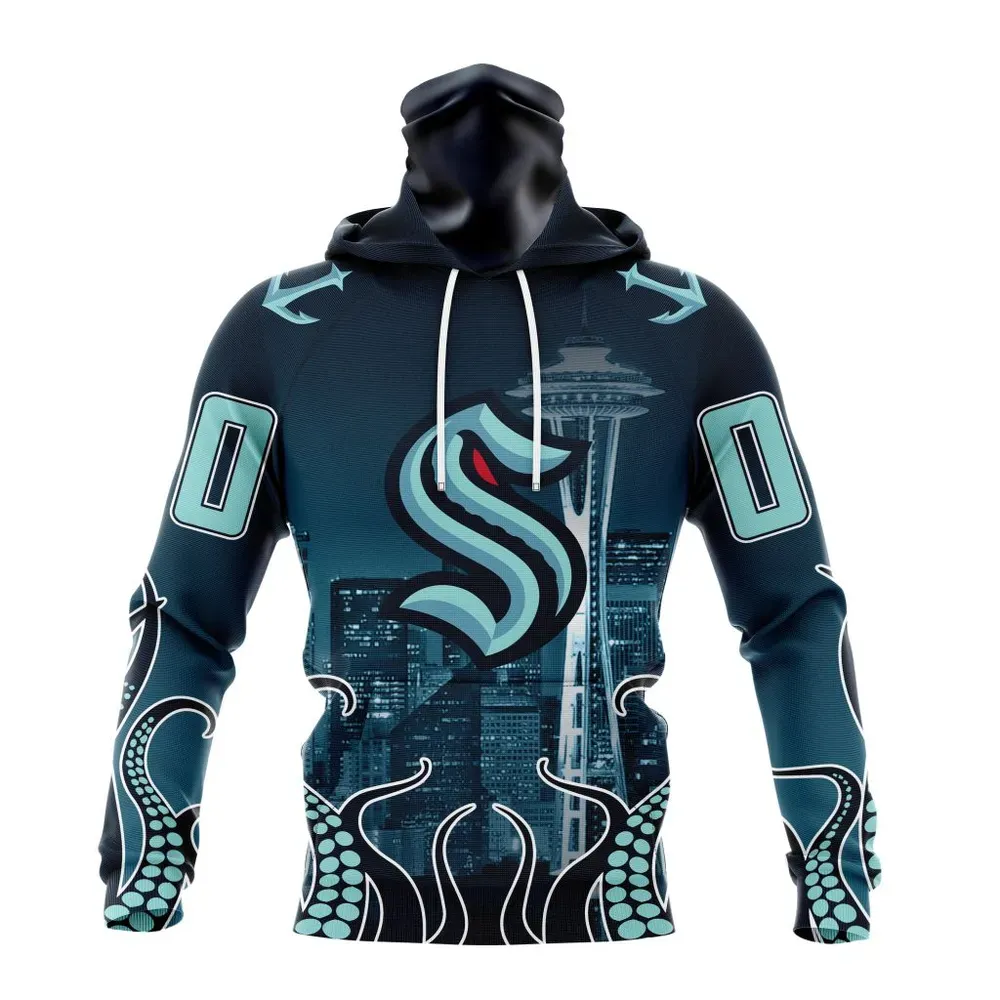 NHL Seattle Kraken Special Design With Space Needle Mask Hoodie