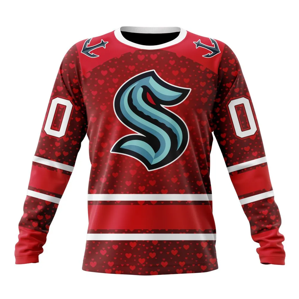 NHL Seattle Kraken Special Gift For Valentines Day St2401 Long Sleeved Sweatshirt 