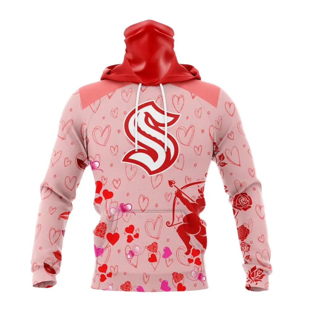 NHL Seattle Kraken Special Gift For Valentines Day St2402 Mask Hoodie