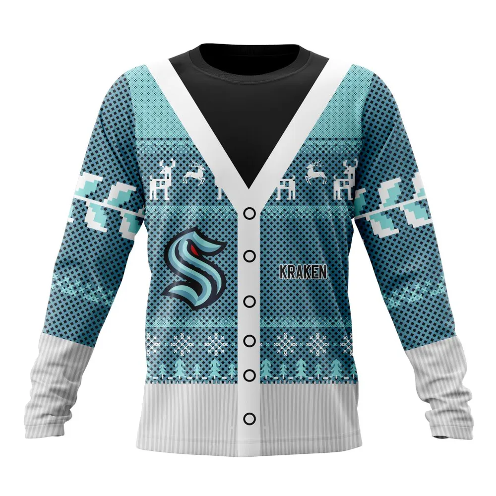 NHL Seattle Kraken | Specialized Chrismas Season Long Sleeved Sweatshirt 