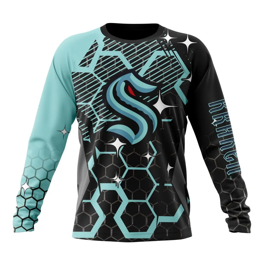 NHL Seattle Kraken | Specialized Design With Motocross Syle V0222 Long Sleeved Sweatshirt 