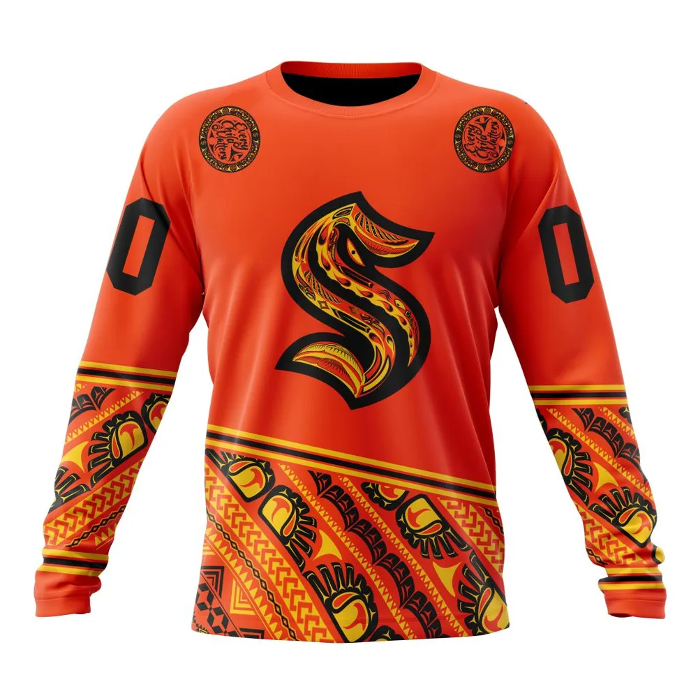 NHL Seattle Kraken | Specialized National Day For Truth And Reconciliation Long Sleeved Sweatshirt 