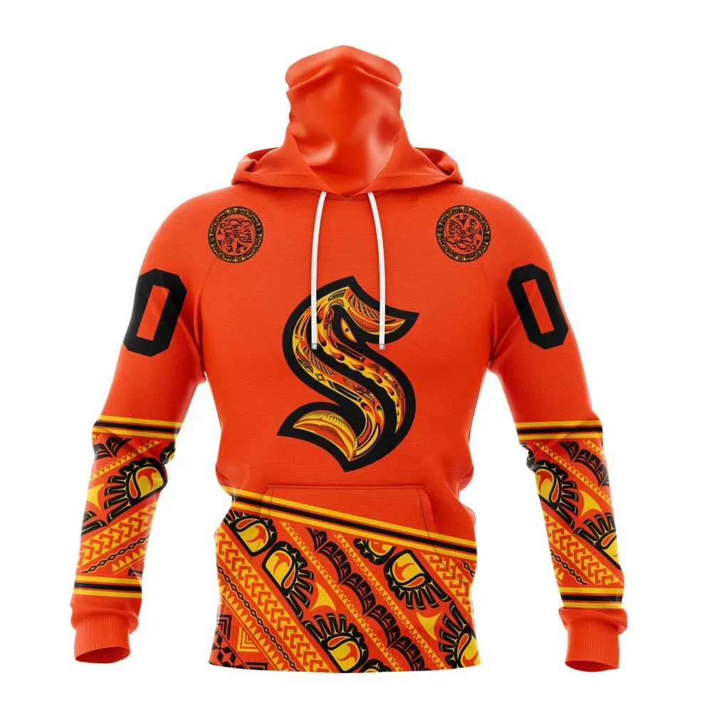 NHL Seattle Kraken | Specialized National Day For Truth And Reconciliation Mask Hoodie