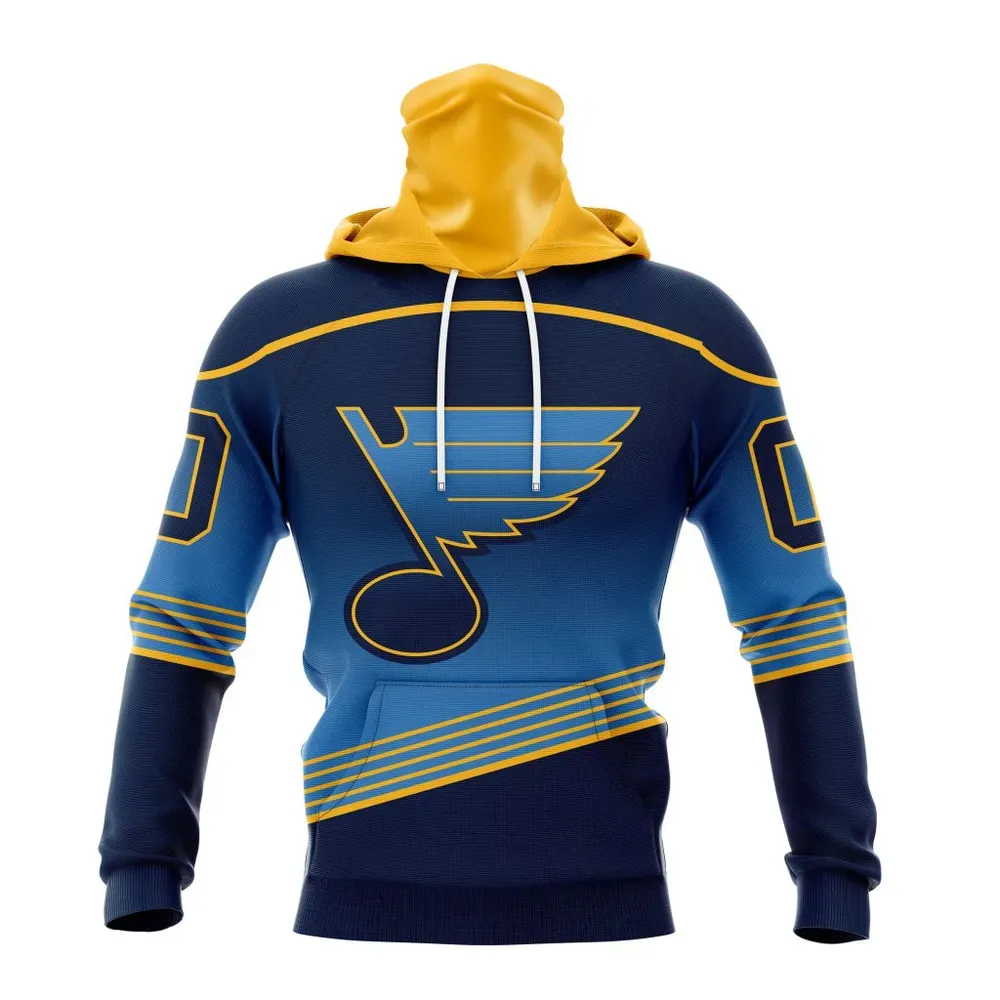 NHL St. Louis Blues Personalize Gradient Series Concept St2301 Mask Hoodie